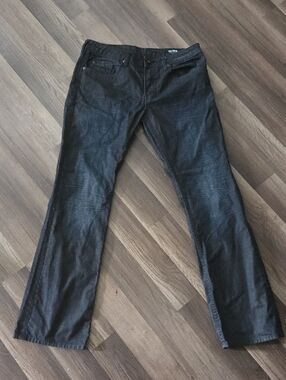 Buffalo David Bitton Men's Dark Black Slim Straight Jeans